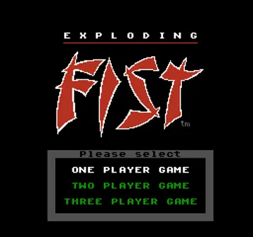 Exploding Fist (World) (Aftermarket) (Unl) screen shot title